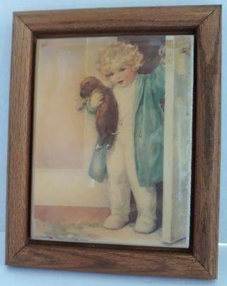 The Exquisite Art Of Bessie Pease Gutmann Vintage Print On Tile With Wood Frame
