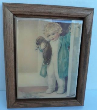 The Exquisite Art of Bessie Pease Gutmann Vintage Print on Tile with Wood Frame 3