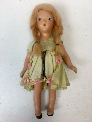 Creepy Small Antique Vintage Doll Composition Ww2 Era Paranormal Possessed?