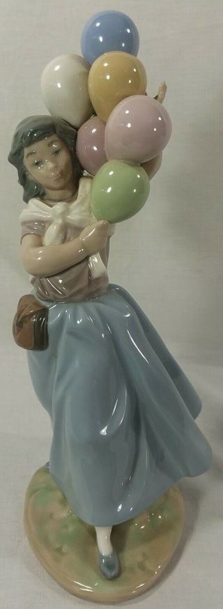 Lladro Porcelain Figurine Balloon Seller Girl Made In Spain 5141 Retired