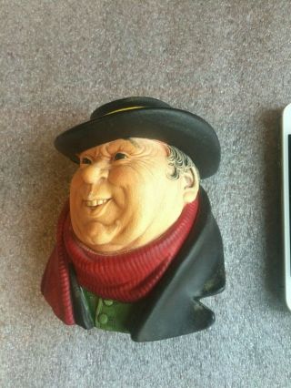1964 Bossons Old Head Chalkware Wall Hanger " Tony Weller " Made In England