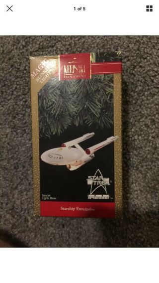 Hallmark 1991 Starship Enterprise Keepsake Ornament Uss Enterprise Star Trek