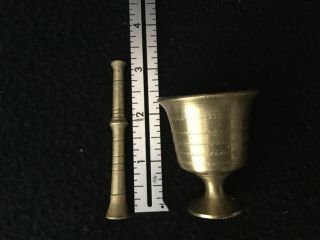 Apothecary Brass Footed Mortar And Pestle 2
