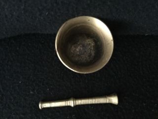 Apothecary Brass Footed Mortar And Pestle 3