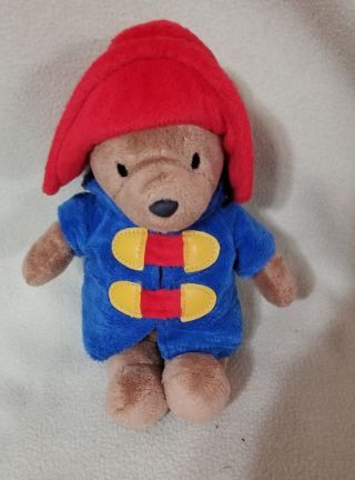 Vintage My First Paddington Bear In Blue Coat 9 " Plush Stuffed Animal Toy