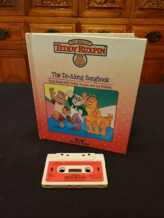 Vintage Teddy Ruxpin - The Do - Along Songbook - Book And Cassette Tape - Great