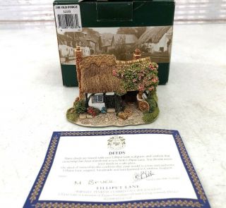 Lilliput Lane L2133 The Old Forge Cottage Handmade England W/ Box,  Deed