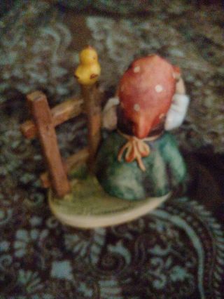 1971 vtg Hummel Goebel W Germany 385 girl with chickens/chicks figurine figure 3