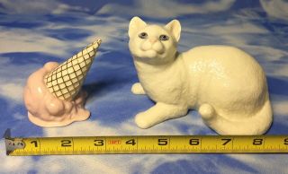 HTF Lenox Delicious Dilemma Porcelain Kitty Cat Ice Cream Figurines 802867 EUC 8