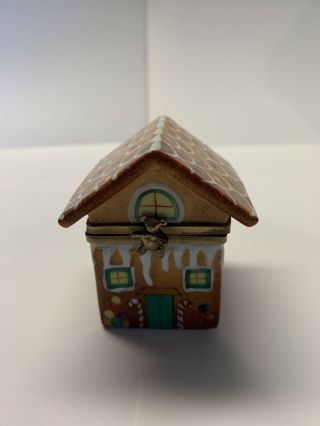 Limoges Trinket Box - Gingerbread House (collecters Item)