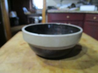Vintage Two Toned Brown And Tan Batter Crock