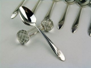 Oneida Community 6 Silver Coffee Tea Spoons 1946 Queen Bess Ii Tudor Plate 6 " L