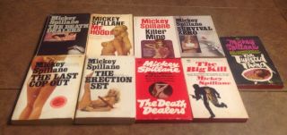 9 Vintage Mickey Spillane Murder Mystery Novels 3 With Mike Hammer