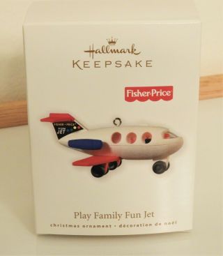 Hallmark Keepsake Fisher Price Play Family Fun Jet Christmas Ornament 2010 Mib