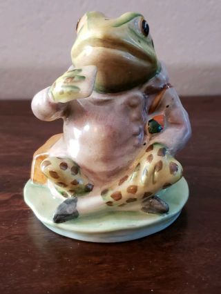 Beatrix Potter’s Mr Jeremy Fisher Frog Figurine Beswick England 1950