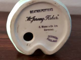 Beatrix Potter’s Mr Jeremy Fisher Frog Figurine Beswick England 1950 6