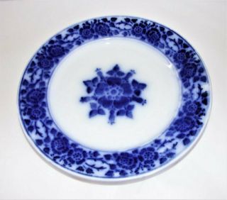 Antique Opaque Luneville France Flow Blue 8 " Plate