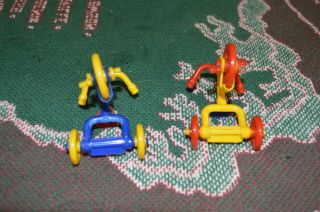 2 Vintage Renwal hard plastic No 7 tricycle Made in USA 3