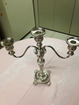 Vintage Wm Rogers And Son Silver Plated Candelabra