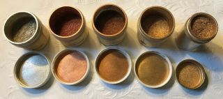 5 Jars Crafting Antiquing Bronzing Powder 1 Oz Each Gold,  Antique Copper,  Silver