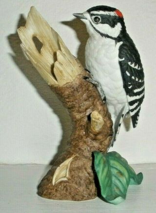 Lenox Downy Woodpecker Porcelain Bird Figurine 1989