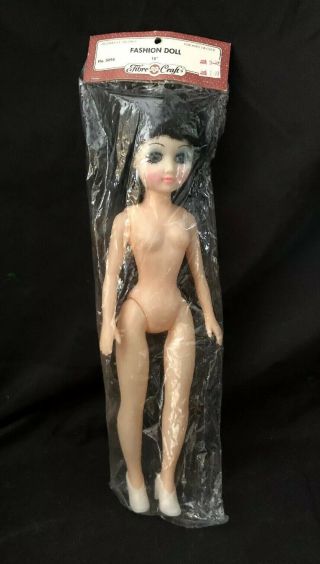 Vintage Fibre Craft 15” Fashion Doll In Package Blow Mold