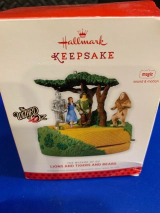 2013 Hallmark Keepsake Ornament Lions And Tigers And Bears The Wizard Of Oz
