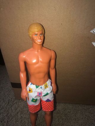 Vintage 1983 Mattel Barbie Blonde Ken Doll 12” 2