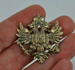 Antique Brass Buttons Coat Of Arms Eagle Two Heads
