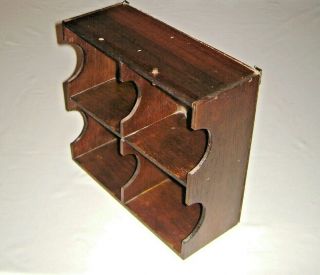 Vintage Wood Shadow Box Cube Unit From Old Desk