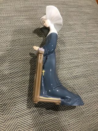 Lladro Nun Figurine 5502 Meditation Blue W/ Box