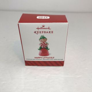 Hallmark Happy Little Elf Christmas Ornament 2014 Miniature Keepsake