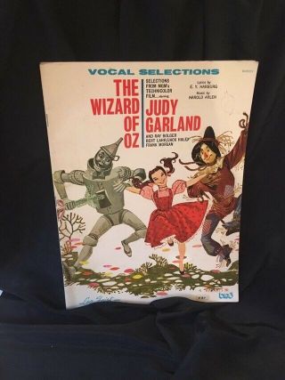 Vintage The Wizard Of Oz,  Judy Garland Music Sheet Vocal Selections 1968