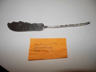 1894 Rogers Florida Flat Twisted Handle Master Butter Knife