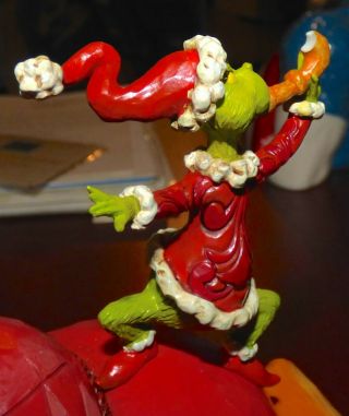 JIM SHORE DR.  SUESS ' HOW THE GRINCH STOLE CHRISTMAS GRINCH SLEIGH FIGURINE 2