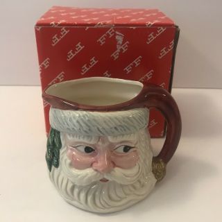 Fitz & Floyd Santa Claus Figural Coffee Creamer Omnibus 1991 Boxed Christmas