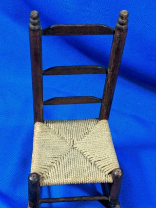 Miniature Doll House Furniture Rocking Chair Rocker Hickory - Antique - Style VTG 2