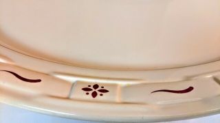 Longaberger Pottery WOVEN TRADITIONS TURKEY PLATTER RED USA MADE 19 