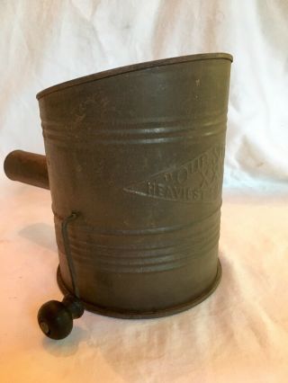 Vintage Antique Metal Flour Sifter “our Special” Heaviest Sifter Made