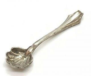 Vtg Sterling Silver Demitasse Salt Spoon Miniature 2”