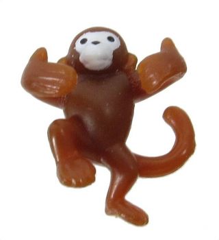 2000 Vintage Polly Pocket Jungle Pets - Monkey (right Leg Raised) Bluebird Toys