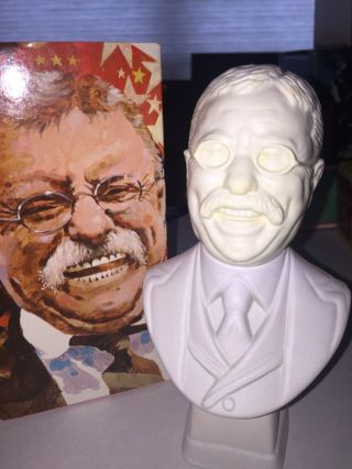 Vintage Avon Cologne President Theodore Teddy Roosevelt Decanter Bust W Box