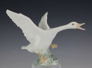 Retired Lladro Spain Duck Jumping 1265 Bird In Flight Porcelain Figurine Nr Sms