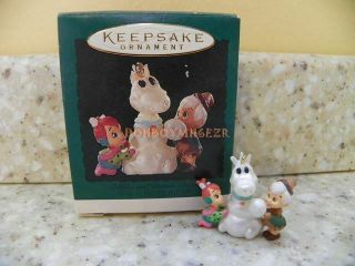 Hallmark 1995 Pebbles and Bamm Bamm The Flintstones Miniature Christmas Ornament 2