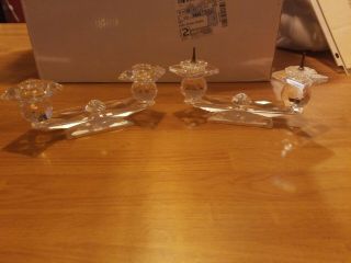 SWAROVSKI CRYSTAL CANDLE HOLDERS 6 INCHES 2