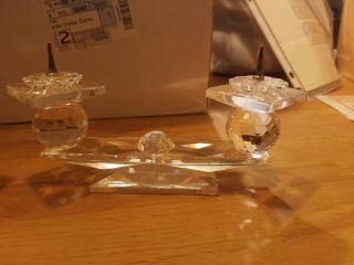 SWAROVSKI CRYSTAL CANDLE HOLDERS 6 INCHES 3