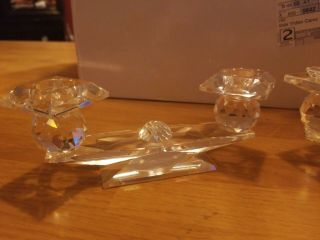 SWAROVSKI CRYSTAL CANDLE HOLDERS 6 INCHES 4