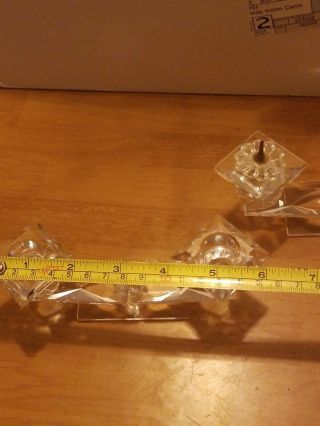 SWAROVSKI CRYSTAL CANDLE HOLDERS 6 INCHES 7