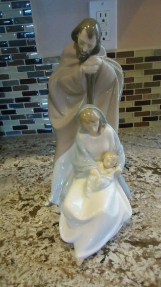 Nao Lladro Porcelain Figurine Holy Family Mary,  Joseph And Baby Jesus 1439