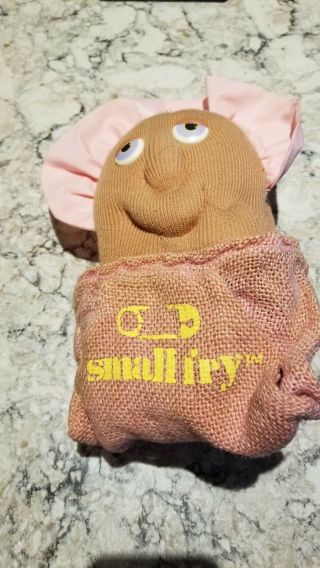 Coleco Small Fry Couch Potato 10 " Stuffed Toy Pink Bonnet Vintage